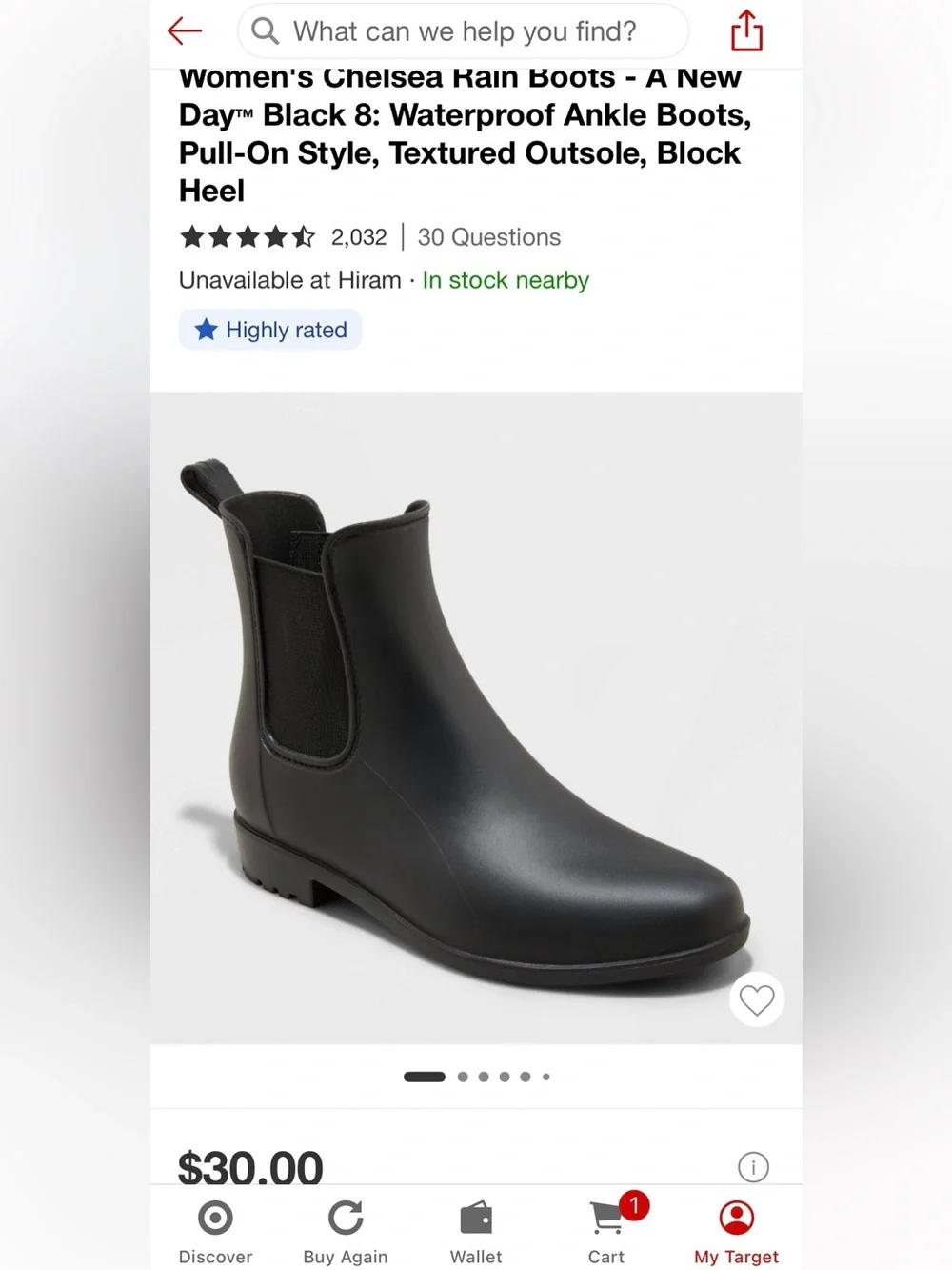 Women’s Black Chelsea Rain Boots - Slip-On Waterproof Ankle Boots